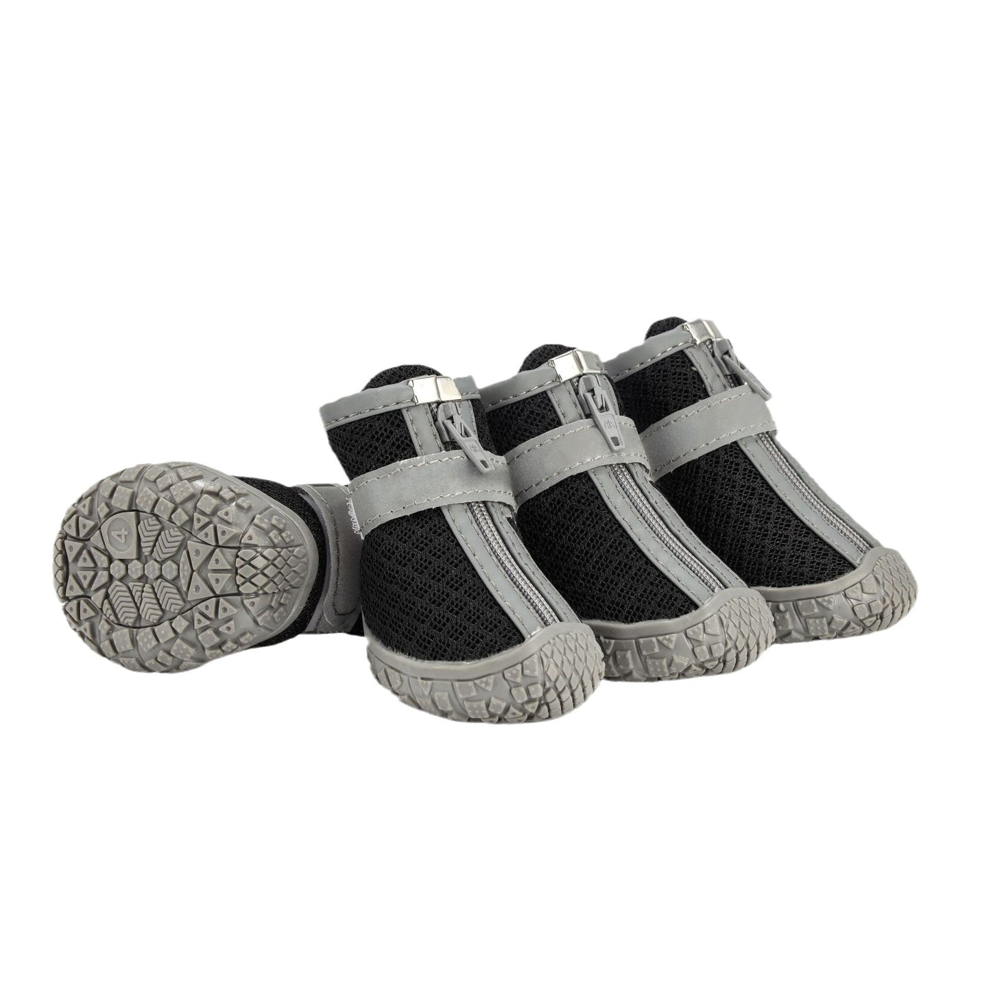 Black breathable puppy shoes
