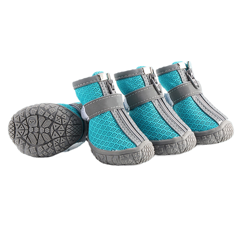 Blue breathable puppy shoes